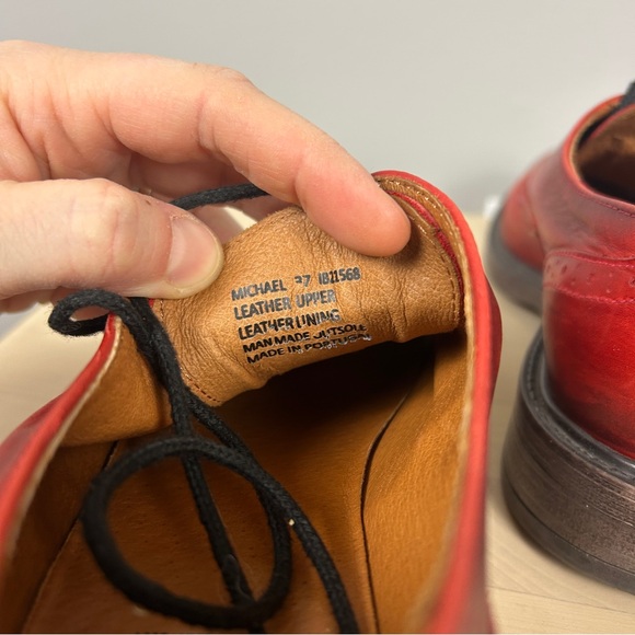 MIZ MOOZ Michael Leather Oxford Brogue Shoe Sz 7 Lace Up Distressed Academic - Picture 6 of 6